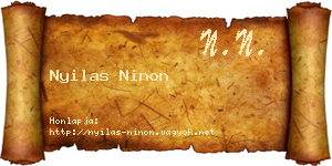 Nyilas Ninon névjegykártya